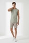 Men's Crew Neck Tank Top Stone