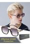 Semi Frame Square Sunglasses for Men Women UV400 Protection Sun Glasses Alloy Frame Fashion Anti Glare Sun Shades for Driving Fishing Traveling Gradient Grey Lens