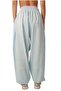 Elastic Waist Loose Cut Flowy Summer Balloon Pants Blue - C912 - 4