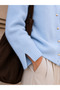 Women's Basic Crew Neck Long Sleeve Knitwear Cardigan - 3
