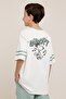 Snoopy Print T-Shirt with Crew Neck and Short Sleeves - 6
