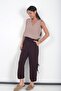 Women's Lycra Sandy Shalwar Trousers with Elastic Waist, Lace-Up and Pockets - 3