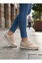 Women's Beige Lace-Up Casual Comfortable Sole Comfortable Soft Walking Daily Sneaker Sports Shoes - 4