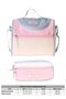 Cloudy Pink Blue Colorful Girl's Pink - Blue Color Lunchbox and Pen Holder Set - Setcc-C4087 - 3