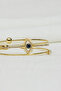 3 Row Gold Bracelet with Big Eye Figures and Stones