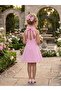 Stone-Embellished Pearl Girls' Dress - 3