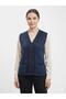 Women's Classic Knitted Sweater Vest - V-Neck Buttoned Pocketed Casual Sweater, Suitable for Sizes 38-42 - 2