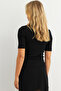 Women's Black Tulle Tie-Up Camisole Blouse Ees003014 - 7