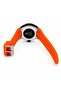 Edge IN1033 Men’s Analog Quartz Watch Neon Orange Silicone Strap Skeleton Dial Black Tonneau Case Date Display - 4