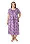 Women's Plus Size Elegant Collar Lace and String Detailed Ring Viscose Short Sleeve Nightgown (Mother's Nightgown)