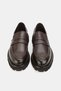 Men's Brown Genuine Natural Leather 39-45 Size Eva Sole Daily Loafer Shoes - 5