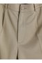Beige Regular Fit Men's Pleated Trousers - 3