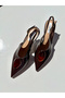 7 cm Heeled Women's Classic Heeled Shoes Light Brown (Narrow Fit) - 2