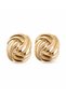316L Steel Gold Color Motif Pattern Women's Earrings Non-Tarnish Stainless Twist Model Stylish Earrings Premium Stain-Resistant Elegant - 3