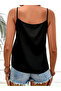 Women's Rope Strap V-Neck Pulpayet Detailed Sandy Silver Blouse - 4