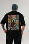 For Dog Lovers 9 Black Oversize T-Shirt with Dog Print on the Back 100% Cotton Unisex Dog Lover Premium Design - 2