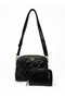 Women's Adjustable Crossbody Strap 4-Compartment Shoulder and Crossbody Bag Wallet Set