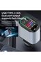 شاحن سيارة X2 بقوة 120 واط مع شاشة رقمية، شاحن سريع بـ 4 منافذ USB من نوع C مع كابل قابل للسحب لهواتف آيفون 16 وآيفون 15 وأجهزة أندرويد - 2