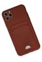 Zengemtr iPhone 11 Pro Max Case Kelvin Silicone with Business Card Holder (203919) - Burgundy - 3