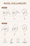 Bamboo 100% Cotton Hair Towel with Button and Elastic Detail - Lightweight and Soft Texture - 4