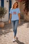 New Season Compact Fabric T-Shirt with Elephant Detail, Embroidery and Beading - 3