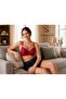 2-Piece Bra with Padding, Cross Straps, Comfortable, Flexible, Stylish Look, 2-Pack - Red - Ecru - 6