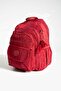 Unisex Red School Bag, Sports Travel Bag, Waterproof Crinkle Fabric Backpack, 40X30Cm - 3
