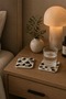 Topics |   Decorative Coaster Set of 2, Hand Painted - Mono Traces Series - 4