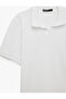 Cotton Short Sleeve Regular Fit Pique Fabric Polo Collar T-Shirt - 5