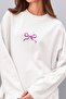 Women's Long Sleeve T-Shirt No Boring Printed White – Stretchy Fabric, Comfortable Fit, Crew Neck - 6