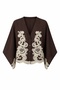Women's Embroidered Shirt Skirt Set Brown - 6
