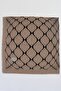 Women's Mink Black Geometric Patterned Flared Twill Scarf - 2
