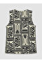 Vizyon New Season Beige Crew Neck Ethnic Patterned Women's Undershirt - 7
