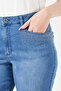 30259 Blue Stone Detail Piped Leg Jeans Capri - 6