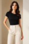 Women's Crew Neck Short Sleeve 5-Pack Basic T-Shirt - Cotton & Modal Stretch Fabric - 5