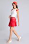 Balloon Fit Normal Waist Poplin Mini Red Skirt I1333Ax26Sm - 3
