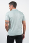Green-White Self-Patterned Polo Collar Short Sleeve Pocket Comfort Fit Cotton T-Shirt 1011260152 - 5