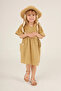 Double-Breasted Lace-Up Dress Soft Yellow - 4
