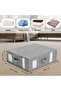 Foldable Bed Sheet Organizer, 2pcs Storage Box Closet Cube Organizer 2 Windows, 2 Handles (Grey) - 5