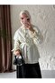 Women's Bow-Tie Look Double Collar Hijab Shirt - 7