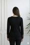 Blouse with Lace Details on the Collar and Sleeves - 2