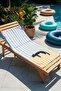 Cat and Stripes Beach Towel - Marine Pastel Blue Beige Pool Sea Bath Quick Dry Beach Cover - 7