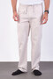Men's Baggy Fit Linen Fabric Elastic Waist Comfortable Cut Pants - 5