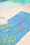 Colorful Floral Themed Kids Beach Towel - Fun Blue Pool Sea Bath Quick-Dry Beach Cover-Up - 7
