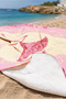 Flamingo Themed Tropical Beach Towel - Pink Marine Exotic Pool Sea Bath Beach Cover - 5