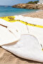 Safari Kids Beach Towel with Giraffe Figure - Yellow and White Modern Animal-Themed Quick-Drying Beach Cover - 5