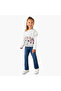 Round Neck Long Sleeves T-shirt with Ruffles - 2