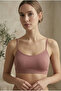 3-Piece Bralette Bustier Crop Tank Top with Removable Pads and Ribbed Rope Straps - 2