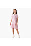 Collared Short Sleeves Polo Dress with Heart Embroidery - 2