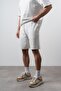 Men's Embroidery Detailed Shorts Ecru - 2